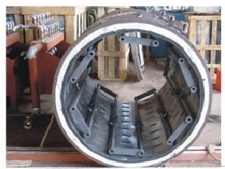 Máquina de fundição com os moldes para isolamento elétrico como os transformadores tipo seco 0